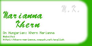 marianna khern business card